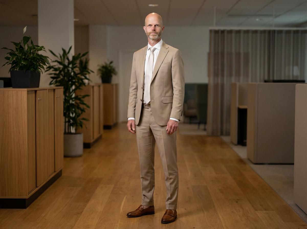 Beige Klassisk Dress