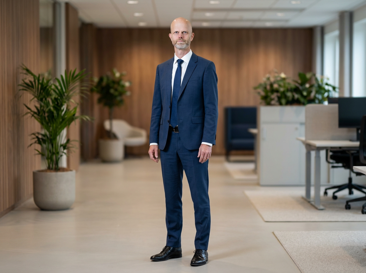 Marineblå Kontor Dress